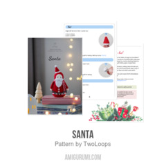 Santa amigurumi pattern by TwoLoops
