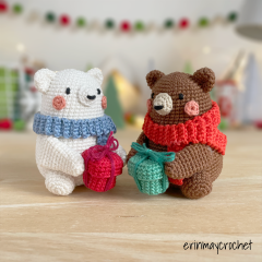 Beary Merry Christmas Bears amigurumi by erinmaycrochet