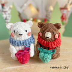 Beary Merry Christmas Bears amigurumi pattern by erinmaycrochet
