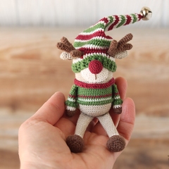 Reindeer Gnome amigurumi by Jen Hayes Creations