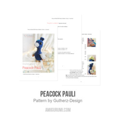 Peacock Pauli amigurumi pattern by Gutherz Design