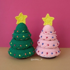 Donut Christmas Tree amigurumi pattern by Audrey Lilian Crochet