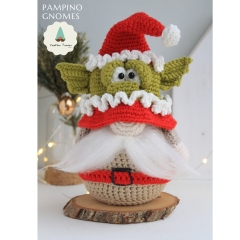 Christmas Dragon gnome pattern amigurumi by PamPino Gnomes