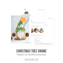 Christmas tree gnome amigurumi pattern by PamPino Gnomes