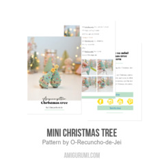 Mini Christmas tree amigurumi pattern by O Recuncho de Jei