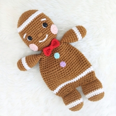 Gingerbread Man Lovey amigurumi pattern by AmiAmore