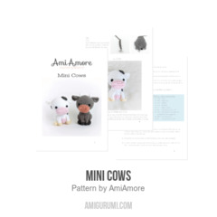 Mini Cows amigurumi pattern by AmiAmore
