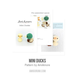 Mini Ducks amigurumi pattern by AmiAmore