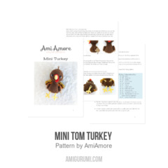 Mini Tom Turkey  amigurumi pattern by AmiAmore