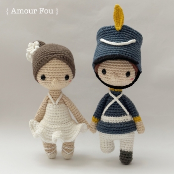 Agnes & Elliot, the Tin Soldier amigurumi pattern by Amour Fou