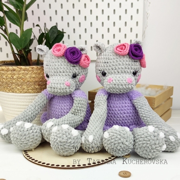 Hippo crochet pattern/Plush hippo amigurumi pattern by TANATIcrochet
