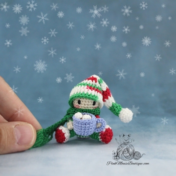Pip the Tiny Christmas Elf amigurumi pattern by Pink Mouse Boutique