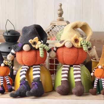 Pumpkin Gnome amigurumi pattern by Jen Hayes Creations