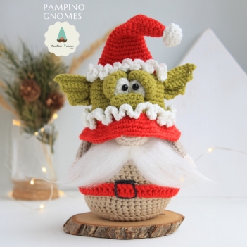 Christmas Dragon gnome pattern amigurumi pattern by PamPino Gnomes