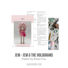 Jem - Jem & The Holograms amigurumi pattern by Amour Fou