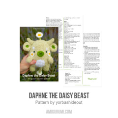 Daphne the Daisy Beast amigurumi pattern by yorbashideout