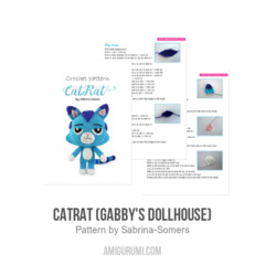 CatRat (Gabby's Dollhouse) amigurumi pattern by Sabrina Somers