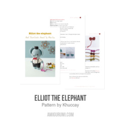 Elliot the elephant amigurumi pattern by Khuc Cay
