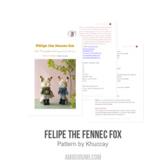 Felipe the fennec fox amigurumi pattern by Khuc Cay