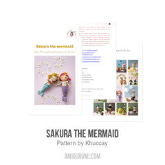 Sakura the mermaid amigurumi pattern by Khuc Cay