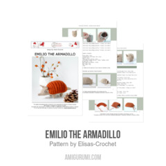 Emilio the Armadillo amigurumi pattern by Elisas Crochet