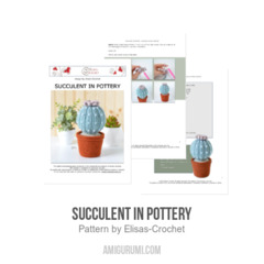 Succulent in Pottery amigurumi pattern by Elisas Crochet