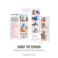 Snowy the Penguin amigurumi pattern by Lemon Yarn Creations