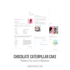 Chocolate Caterpillar Cake amigurumi pattern by Lex in Stitches