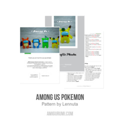 Among Us Pokemon amigurumi pattern by Lennutas