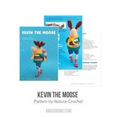 Kevin the Moose  amigurumi pattern by Natura Crochet
