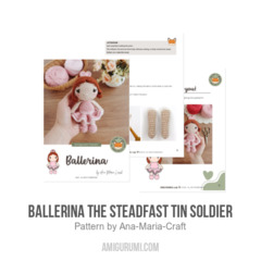 Ballerina Tin Soldier Nutcracker amigurumi pattern by Ana Maria Craft