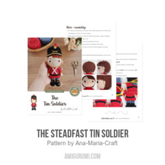 The Tin Soldier Nutcracker amigurumi pattern by Ana Maria Craft