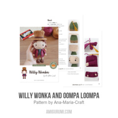 Willy Wonka and Oompa Loompa amigurumi pattern by Ana Maria Craft