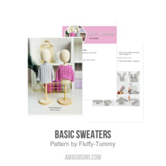 Basic sweaters amigurumi pattern by Fluffy Tummy