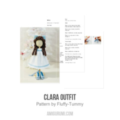 Clara outfit amigurumi pattern by Fluffy Tummy
