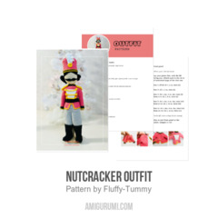 Nutcracker outfit amigurumi pattern by Fluffy Tummy