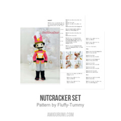 Nutcracker set amigurumi pattern by Fluffy Tummy