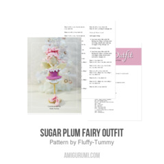 Sugar Plum Fairy outfit amigurumi pattern by Fluffy Tummy