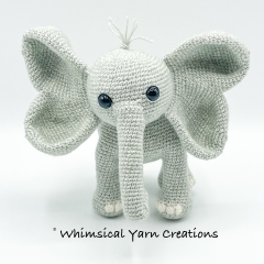 Jewels the Elephant amigurumi pattern by Whimsical Yarn Creations
