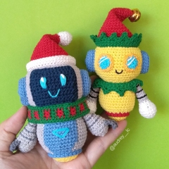 Robo Christmas amigurumi pattern by Audrey Lilian Crochet