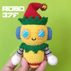 Robo Christmas amigurumi by Audrey Lilian Crochet
