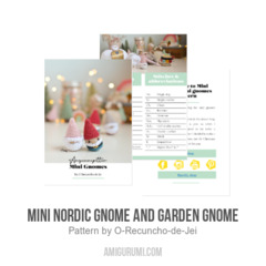 Mini nordic gnome and garden gnome amigurumi pattern by O Recuncho de Jei