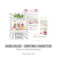 Baubleheads - Christmas Characters amigurumi pattern by Janine Holmes at Moji-Moji Design