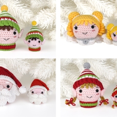 Baubleheads - Christmas Characters amigurumi by Janine Holmes at Moji-Moji Design