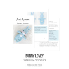 Bunny Lovey amigurumi pattern by AmiAmore
