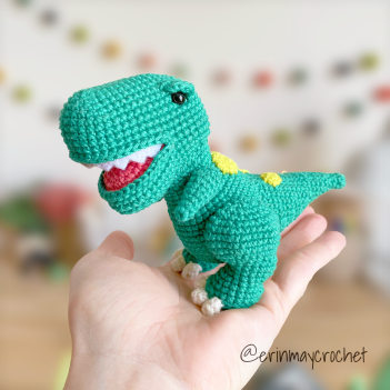 Henry the T-Rex amigurumi pattern by erinmaycrochet