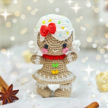 Cookie the Gingerbread Girl amigurumi pattern by LovenikaDesign