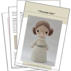 Princess Leia (Star Wars Tribute) amigurumi pattern by Amour Fou
