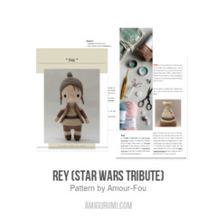 Rey (Star Wars Tribute) amigurumi pattern by Amour Fou