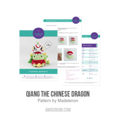 Qiang the chinese dragon amigurumi pattern by Madelenon